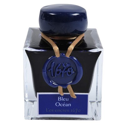 J. Herbin 1670 Anniversary Inks - Gold Sheen 50 ml Bottled - Blue Ocean Deep ...