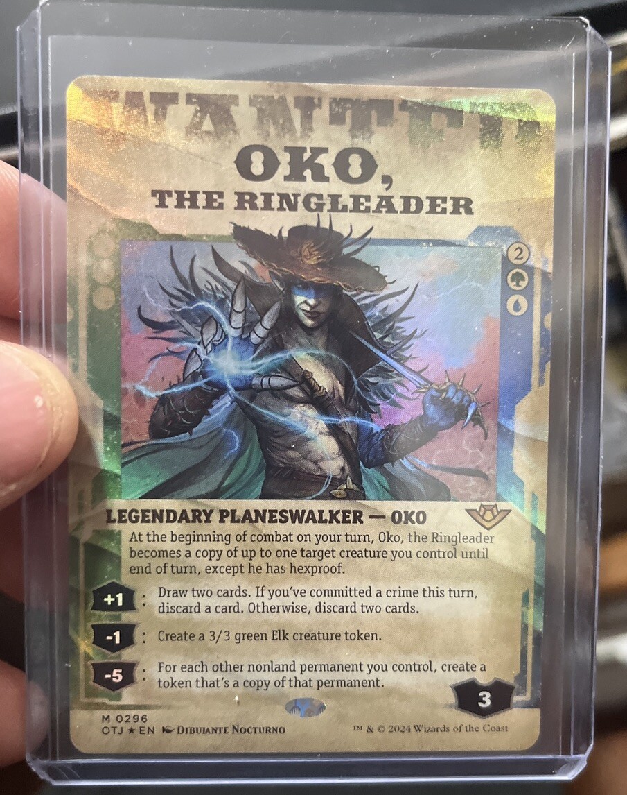 FOIL MTG Outlaws of Thunder Junction WANTED Showcase Oko, the