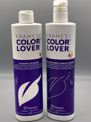 framesi COLOR LOVER Dynamic Blonde Shampoo & Conditioner 16.9 oz