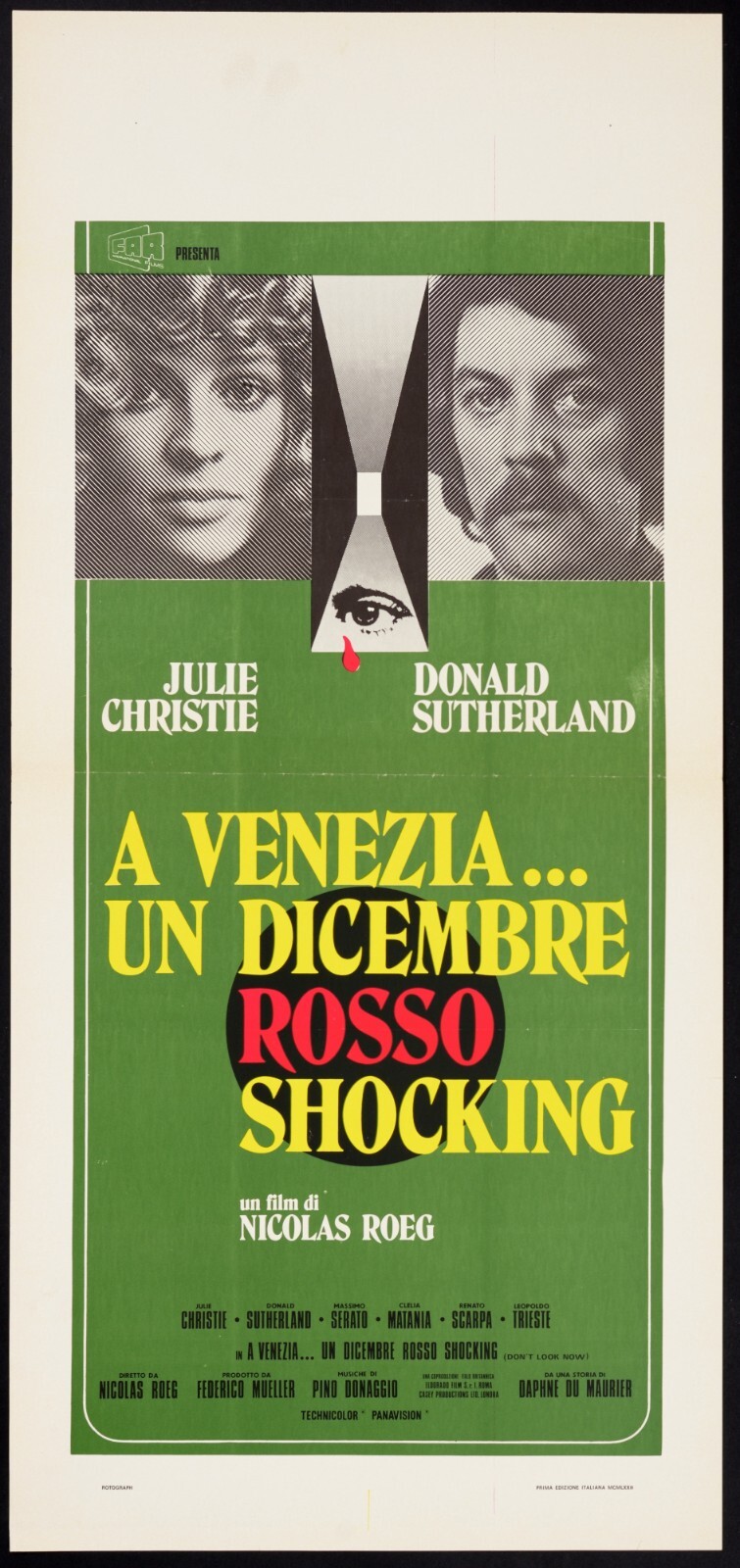 Locandina originale film A Venezia... un dicembre rosso shocking (1974) - Regia di Nicolas Roeg