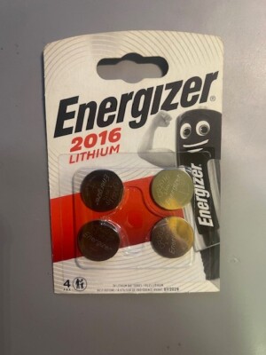 4 x CR 2016 Lithium Energizer Batterie Knopfzellen 3 V