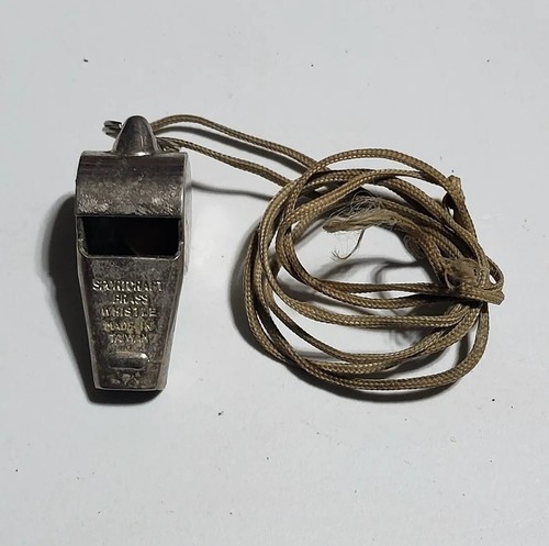 VTG SPORTCRAFT METAL WHISTLE CORK BALL WORKING cord