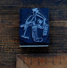 Klisze bocian z zestawem ołowiu dla niemowląt Druk Lisza ołowiowa Stempel Narodziny Chrzest