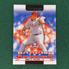 Brett Myers Philadelphia Phillies 2002 Donruss The Rookies ROOKIE card #23. rookie card picture
