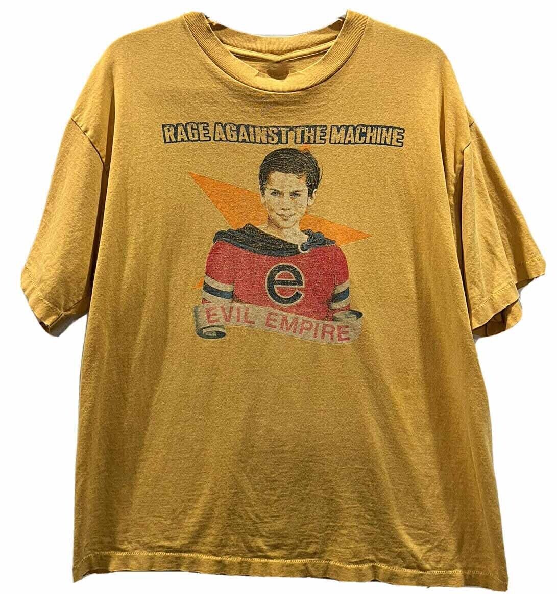 1996 Rage Against the Machine Evil Empire Shirt Yellow 1996 Rage Against the Machine Evil Empire Shirt Yellow