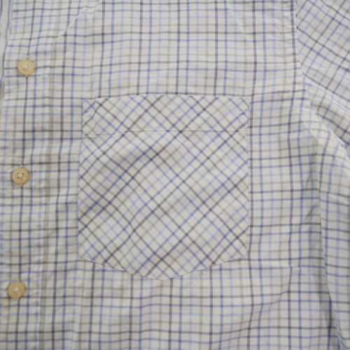 Robert Graham Shirt Mens Medium White Blue Button Up Flip Cuff Checks Casual - Picture 5 of 14