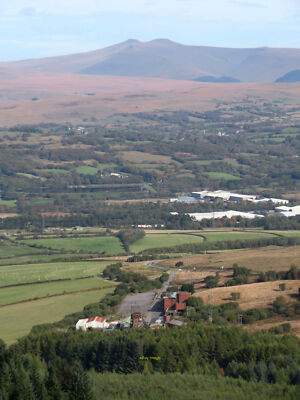Photo 12x8 View NNE from Mynydd Beili-Glas In the foreground is the now-cl c2018