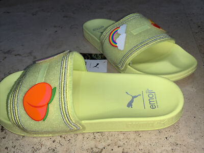 PUMA x emoji® Leadcat Yellow Women's Slides Size 5C | eBay
