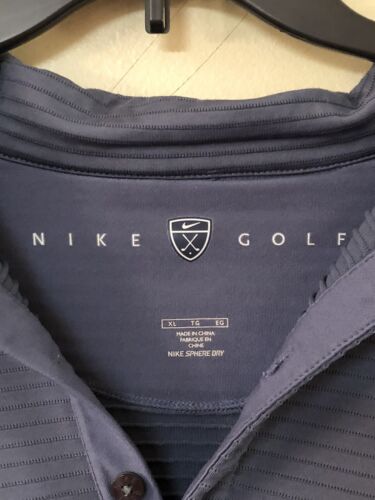 NIKE GOLF MENS GREY Polo Type Shirt Size XL - Picture 3 of 5