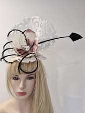 Fascinator millinery hat races wedding costume White SALE SALE SALE