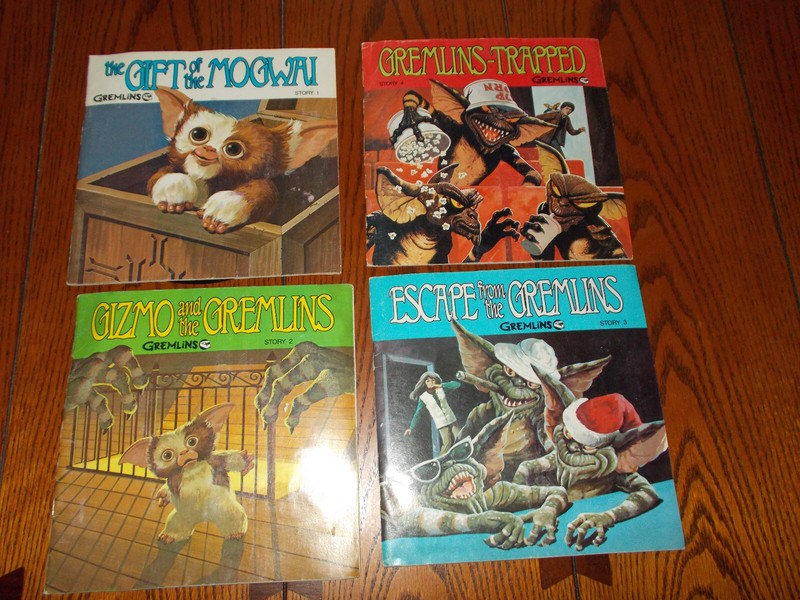 GREMLINS ADVENTURES SEE HEAR READ LOT of 4 GIZMO ESCAPE TRAPPED MOGWAI 80s EXC!