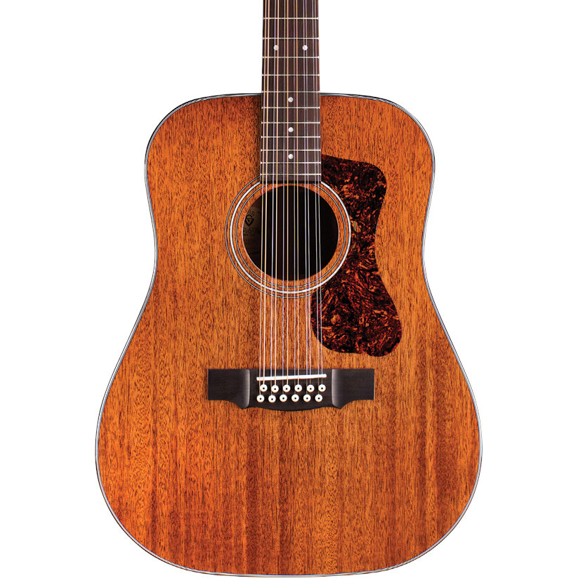 Guild D-1212 - 12-струнная акустическая гитара Dreadnought, столешница из массива красного дерева