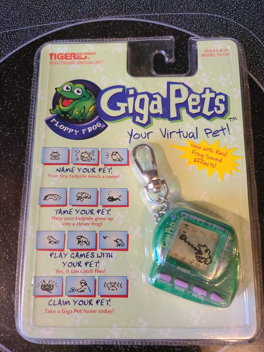 BRAND NEW VINTAGE RARE SEALED 1997 Giga Pets Floppy Frog Virtual
