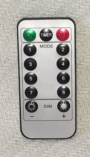 Dim Mode Timer On Off CR2025 Remote Control Tested Generic Silver Gray