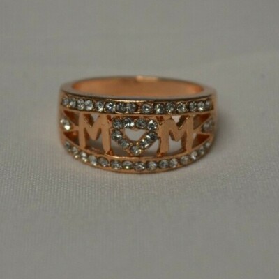 Exquisite Rose Gold Plated MOM Ring Size