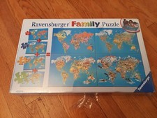 Ravensburger Family World Map Jigsaw Puzzle 134649 4 puzzles in one all ages
