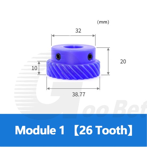 Module 1/1.5/2 Plastic Helical Gear 45° Left-hand 10-26 Tooth Motor Pinion Nylon - Picture 12 of 18