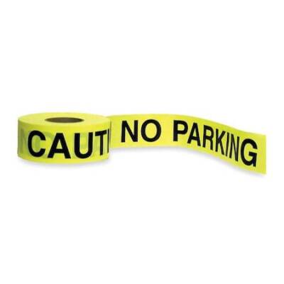 Zoro Select 1N954 Barricade Tape, Caution No Parking, 3 In Wide X 1000 Ft Long,