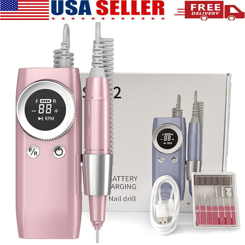 New Pro 45000RPM Nail Drill Machine Portable Manicure Pedicure Rechargeable BK60 - Picture 16 of 25