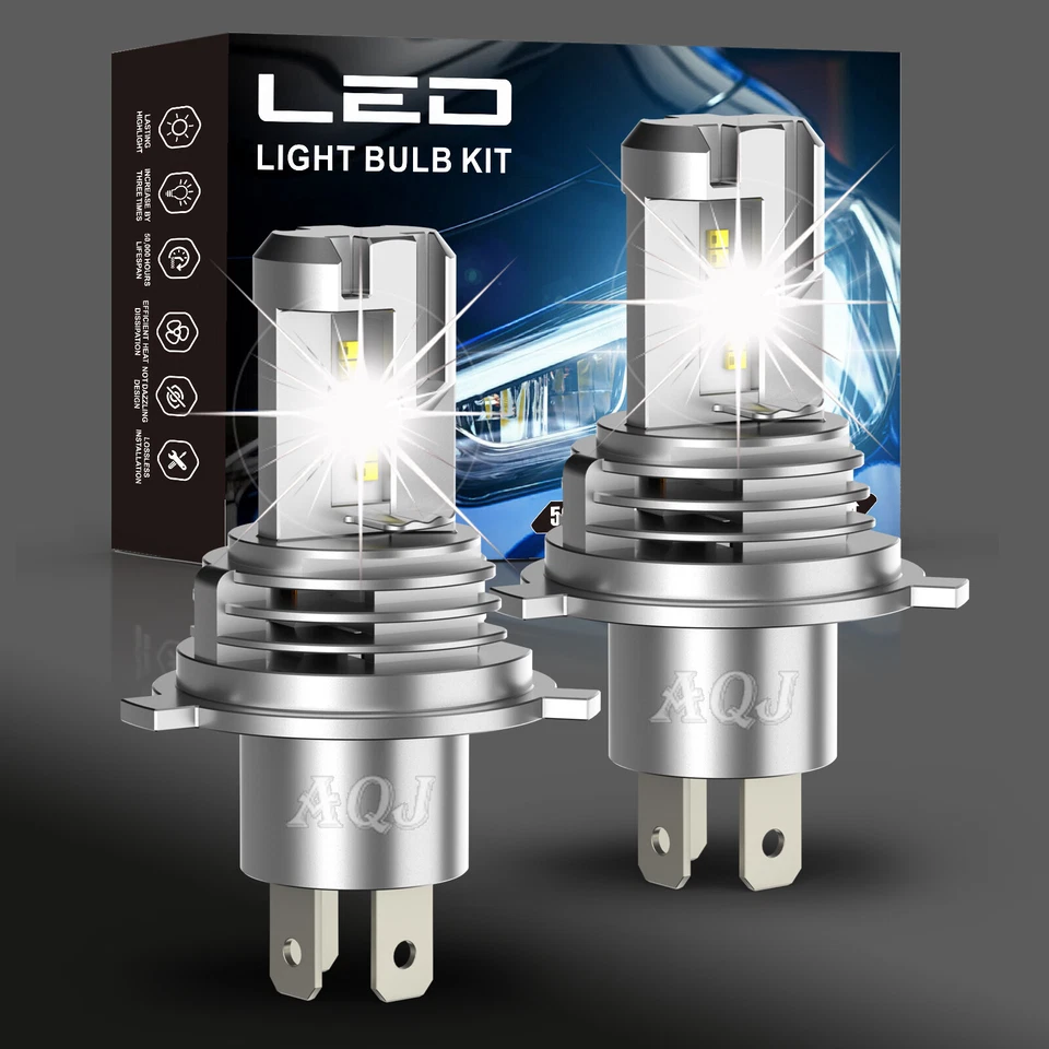 2x Snowmobile LED Headlight Kit For Polaris RMK 500 600 700 800 900 6000K White - Изображение 2 из 4