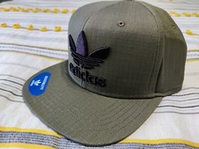 Adidas Originals Ripstop Hat Cap Trefoil Plus Snapback Trend Olive Green OSFM