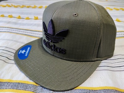 Adidas Originals Ripstop Hat Cap Trefoil Plus Snapback Trend Olive