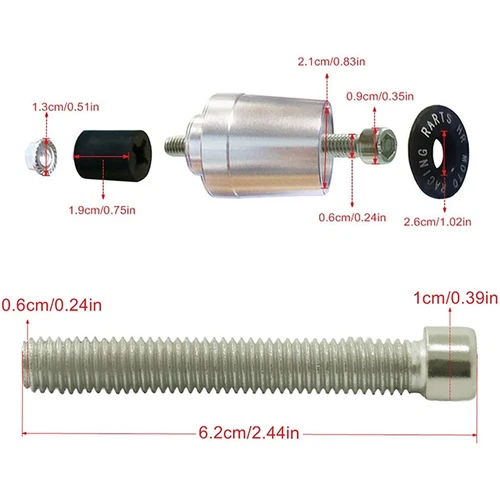 7/8 22MM Handle Bar Grips End Weights Caps Plug Slider for SUZUKI SV 650 SV650/S - Picture 7 of 22