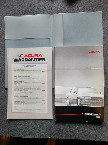 1987 Acura Legend Sedan OEM Owner's Manual Warranty Booklet and Wallet