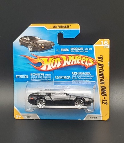 Hot Wheels 1981 Delorean DMC-12 Black 15/44 HW Premiere Short Card - Picture 2 of 7