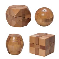 Mini Wood Brain Teaser Set Of Four-classic Designed Light Wood Stain - Wooden... on sale Mini Wood Brain Teaser Set Of Four-classic Designed Light Wood Stain - Wooden... on sale