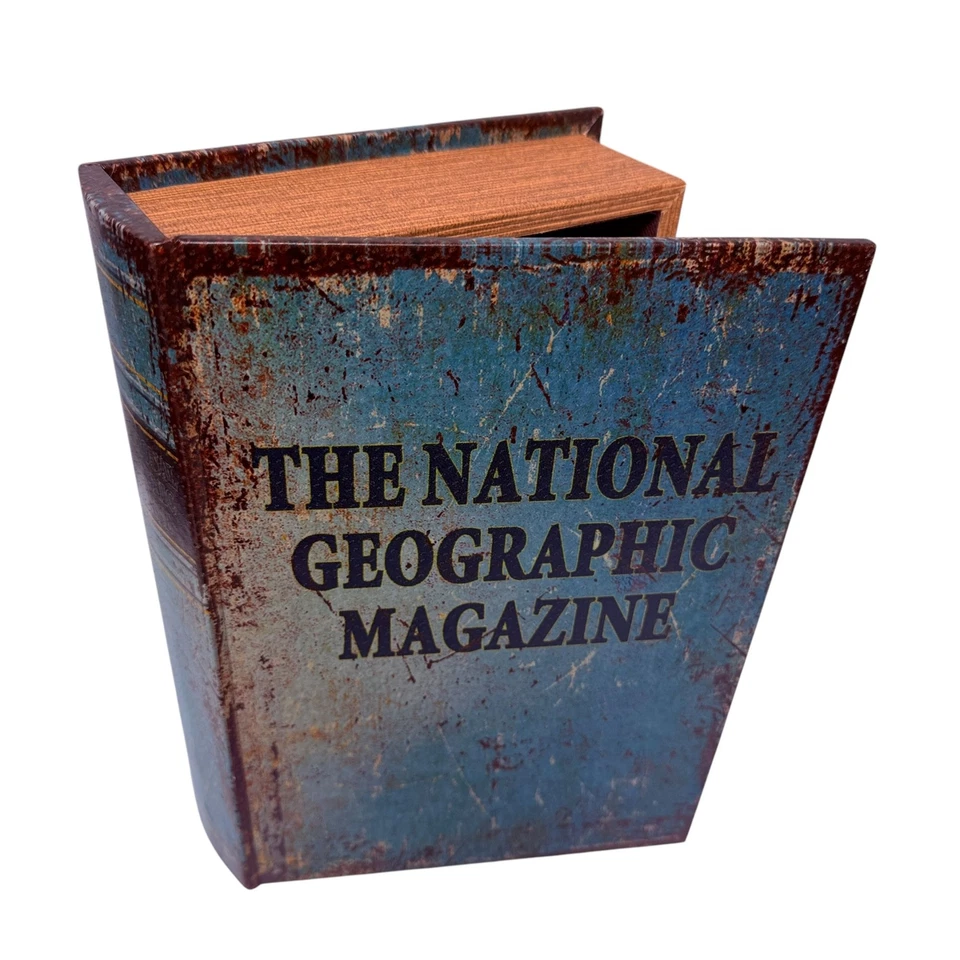 Juego de cajas de libros decorativas National Geographic estantería mesa de centro decoración Foto 3 de 4