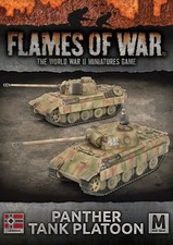 Flames of War GBX126 Panther Platoon Mid-War 2 Tanks Gaming Miniatures