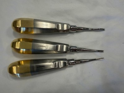 GERMAN 4 DENTAL SURGERY EXTRACTION LUXATING ELEVATOR-w/ Notched  V  Tip Diamond
