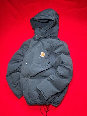 Carhartt WIP Alpine Parka Jacket Large Blue Hooded Workwear Gorpcore