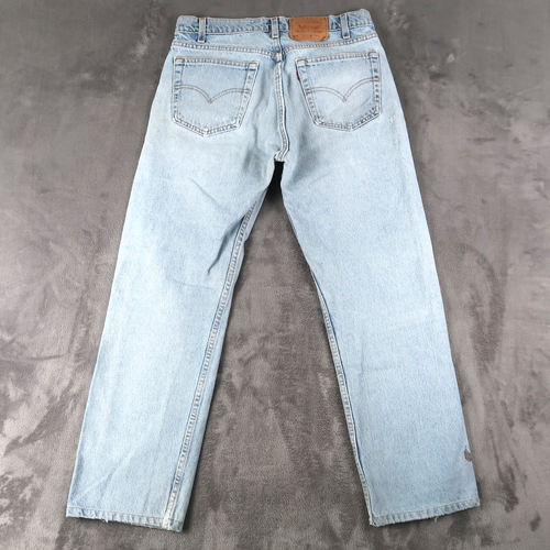 Vintage 90s Mens Levis 505 34x30 (32x28) Red Tab Denim Jeans Straight USA Made - Picture 2 of 19