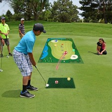 NEU Indoor Leisure Golfspielset Golfspielmatte mit 16 Golfbällen