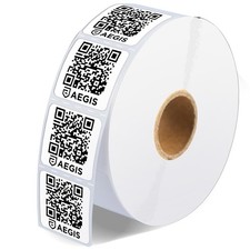 1" X 1" Square Direct Thermal Labels 1375 Count, 1 Roll 