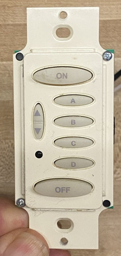 PCS Powerline Control Systems 6-BUTTON MASTER SMST-6 Scene Control Selector