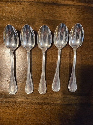 5er Set Christofle MALMAISON Versilbert Esslöffel 9 7/8" Tränenform - Bild 7 von 7