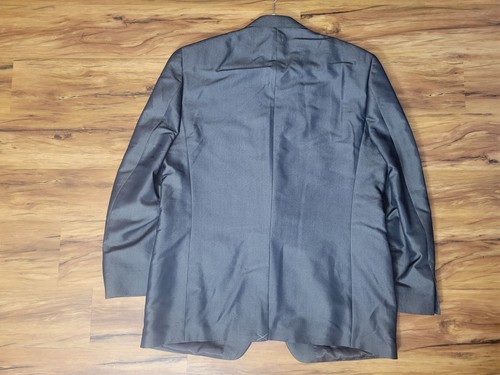 Lauren Ralph Lauren Polo Jacket Coat Blazer Mens 46L Satin Blue Grey - Picture 5 of 13