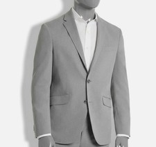 Kenneth Cole Reaction Men's Gray Techni-Cole Slim-Fit Suit Jacket Size 48R
