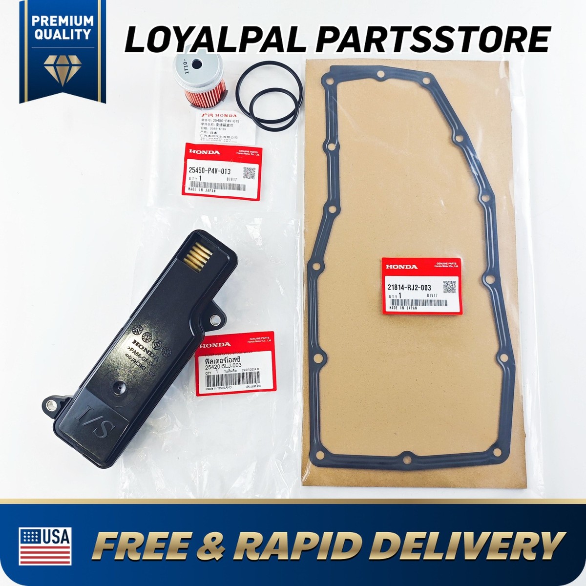 Genuine Honda Transmission Oil Pan Gasket Filter Kit 254205LJ003