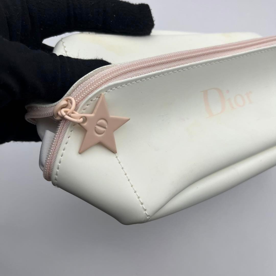 Dior White Novelty Pouch with Iconic Logo