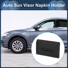 Universal Car Tissue Holder Black PU Leather Sun Visor Napkin Holder 1 Pc