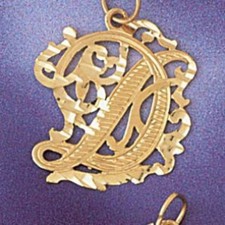 Initial D Charm Pendant 14k Gold 1.7 Grams 