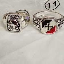 2 Lots The cultural significance of ww2 German silver Rings reflect Eras history