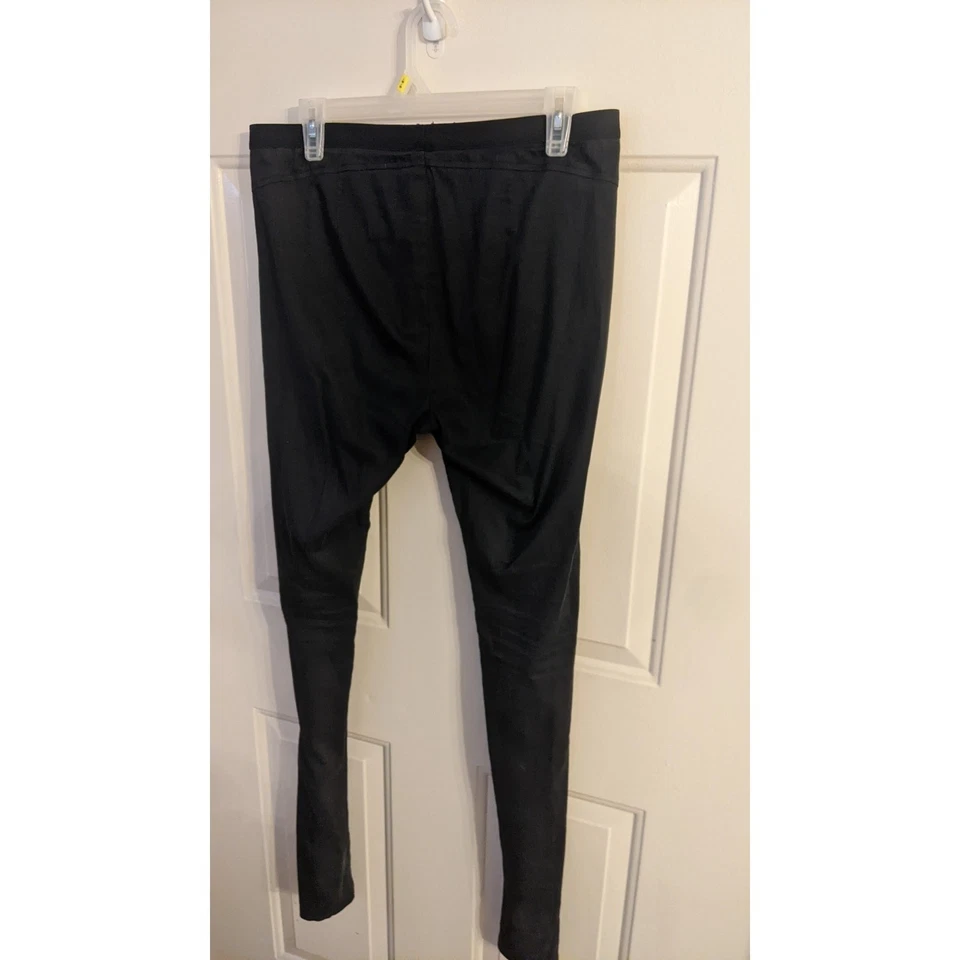 Helmet Lang Pull On Black Pants Cotton, Pleated, Cotton, Large - Image 2 of 4