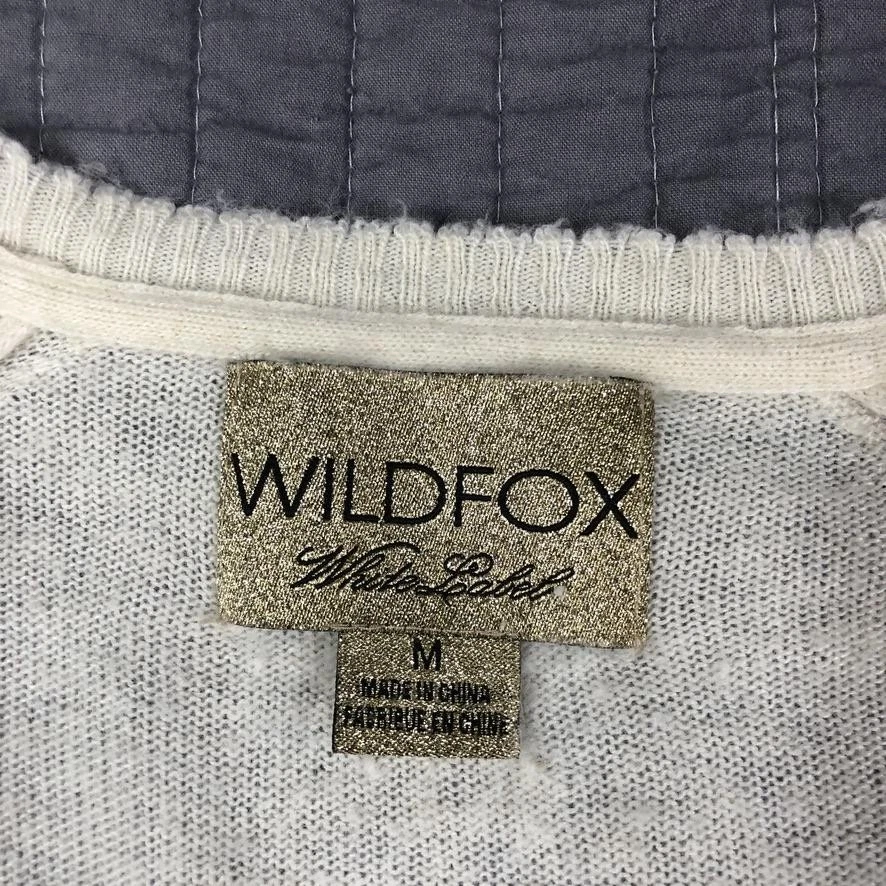 Suéter Wildfox Mujer Mediano Sueño Cuello en V Estrella Lentejuelas Pullover Mezcla Angora Foto 3 de 4