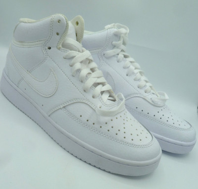 Nike Schuhe Damen 5,5 Court Vision Mid Sneaker Weiß Leder Schnürschuhe CD5436-100