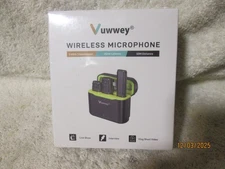 New Sealed Vuwwey Wireless Lapel Microphone Set 2 TX + 1 RX + Charging Case
